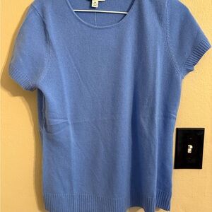 Isaac Mizrahi Blue Crew Neck Cashmere Sweater